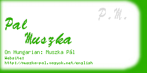 pal muszka business card