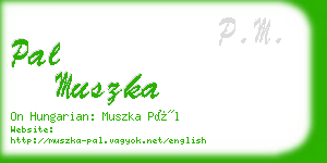 pal muszka business card